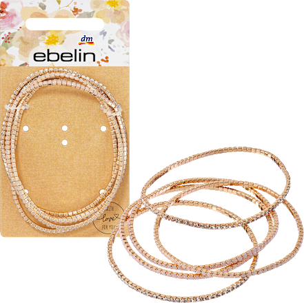 Armbänder elastisch mit Glitzersteinchen ebelin