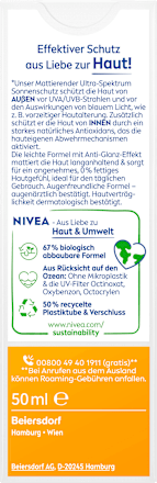 Sonnencreme Gesicht mattierend, LSF 50  NIVEA SUN