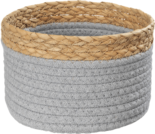 Baumwollkorb natur-grau  Dekorieren & Einrichten