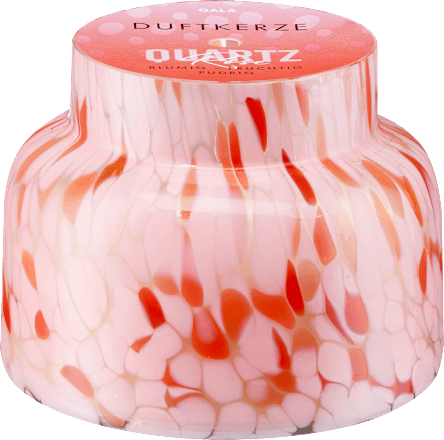 Duftkerze im Glas, gesprenkelt, pink/rot GALA