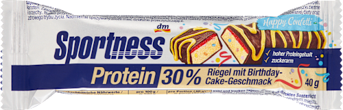 Proteinriegel 30%, Birthday Cake Geschmack Sportness