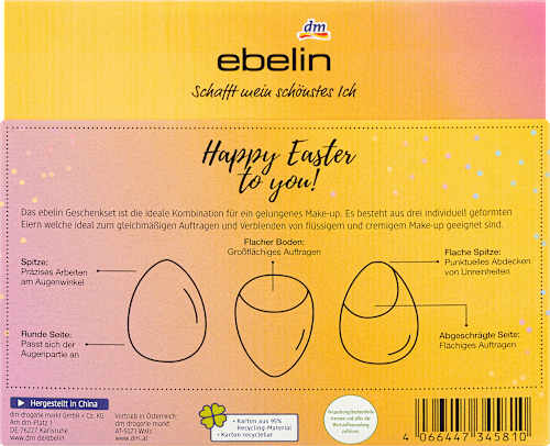 Geschenkset ebelin Make-Up Schwämmchen Happy Easter 3tlg ebelin