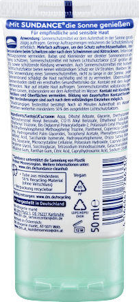Fluido solare sensitive per viso e décolleté SPF50+  sundance
