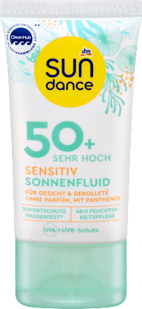 fluid na opalování Sensitive OF50+ SUNDANCE