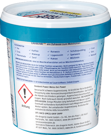 Fleckenentferner Pulver Oxi Power Weiß Denkmit