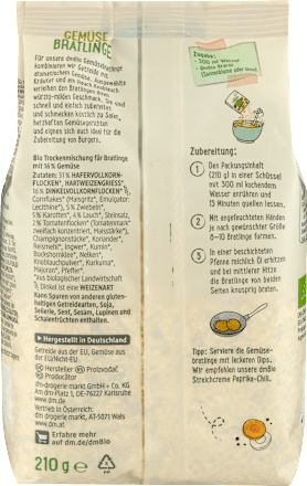 Gemüse Bratlinge  dmBio