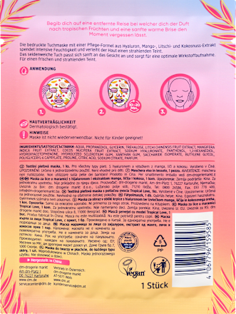 Tuchmaske Tropical Love Früchte Balea