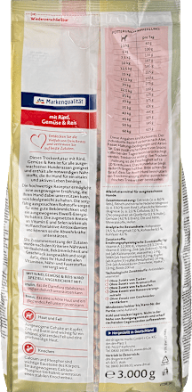 Trockenfutter Hund mit Rind, Gemüse & Reis Dein Bestes