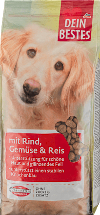 Trockenfutter Hund mit Rind, Gemüse & Reis Dein Bestes