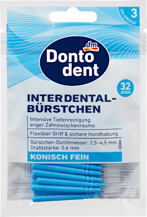Perii interdentare albastre 0,6 mm ISO 3 Dontodent