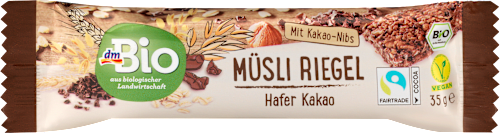 Batonik musli owies & kruszone ziarno kakaowca dmBio
