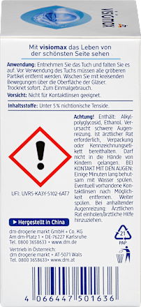 Vlažni robčki za čiščenje očal za preprečevanje rosenja stekel visiomax