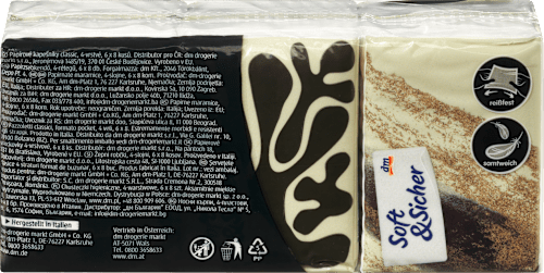 Fazzoletti tascabili Classic 4 veli Soft&Sicher