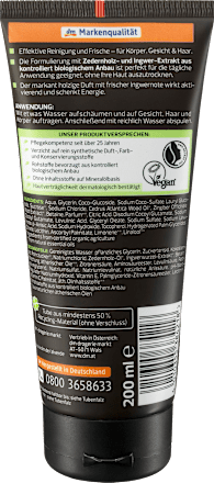 Duschgel Rough Nature 3in1 alverde MEN