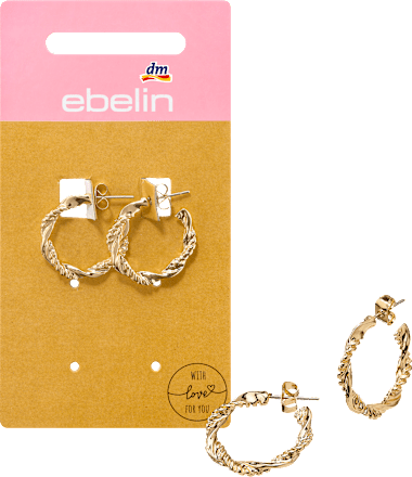 Creolen gedreht, Gold-Optik ebelin