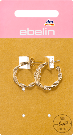 Creolen gedreht, Gold-Optik ebelin