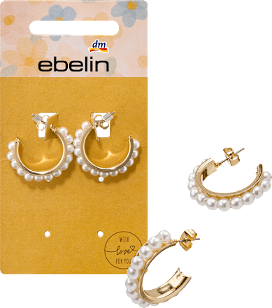 Creolen mit Perlen, Gold-Optik ebelin