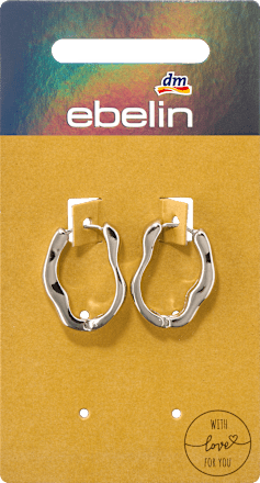 Creolen organische Form, Silber-Optik ebelin