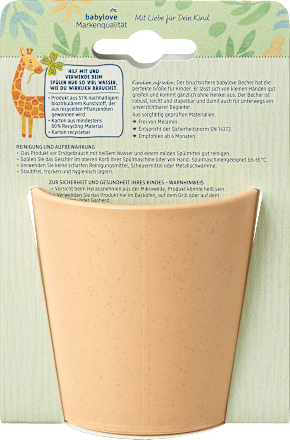 Becher orange babylove nature