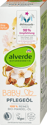 Negovalno olje iz 100 % bio čistega mandljevega olja alverde BABY