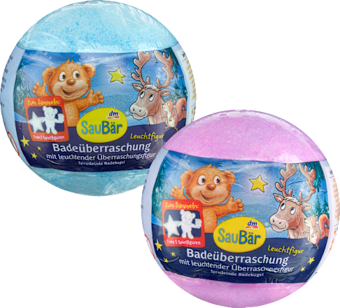 Kinder Badezusatz Badeüberraschung mit Leuchtfigur SauBär