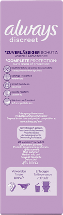 discreet Slipeinlagen Inkontinenz Long Plus always