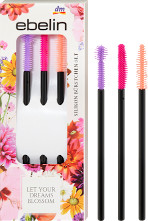 Silikon Wimpernbürstchen-Set 3tlg Let Your Dreams Blossom ebelin