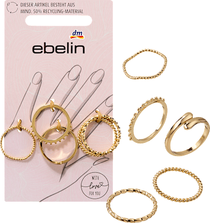 Ringe recycelt, Gold-Optik ebelin