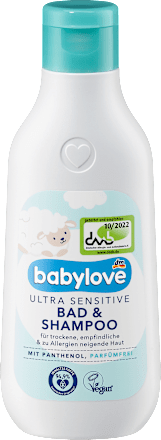 Otroška kopel in šampon za lase s pantenolom Ultra Sensitive babylove