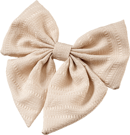 Patentspange Schleife, beige ebelin