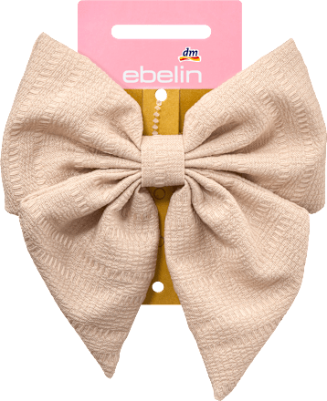 Patentspange Schleife, beige ebelin
