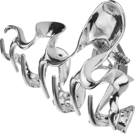 Haarklammer Silber-Optik Wellenform ebelin