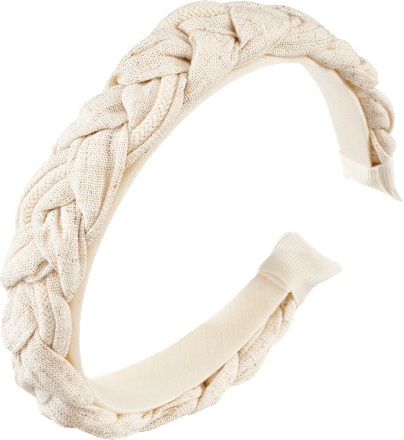 Haarreif geflochten, creme ebelin