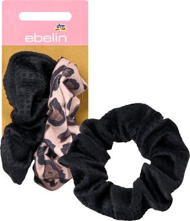 Scrunchies Leo-Print & schwarz ebelin
