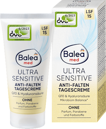 Denný pleťový krém proti vráskam Ultra Sensitive s OF15 Balea med