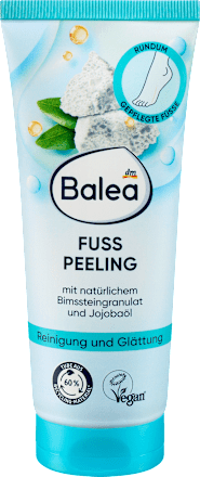 Peeling na nohy s prírodným pemzovým granulátom a jojobovým olejom Balea