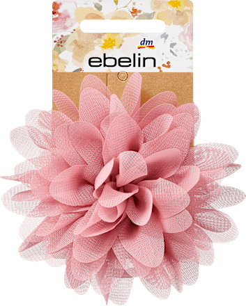 Haar- und Ansteckbrosche Blume rosa ebelin