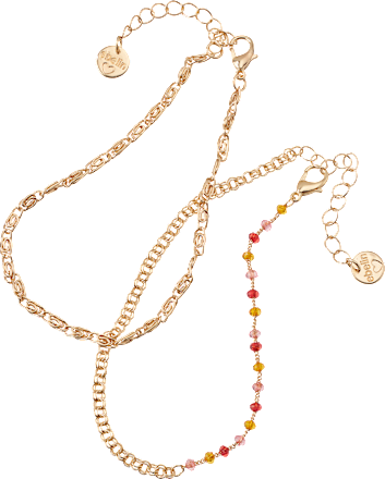 Fußketten mit Perlen, Gold-Optik ebelin