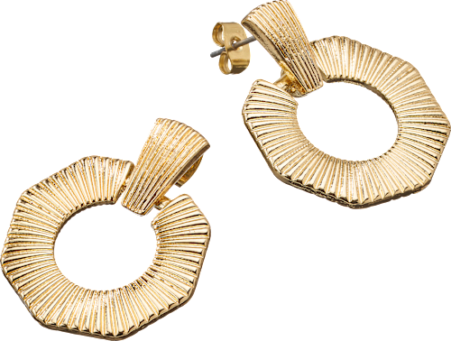 Ohrstecker recycelt, Gold-Optik ebelin