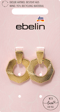 Ohrstecker recycelt, Gold-Optik ebelin