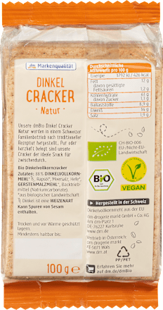 Cracker, Dinkel natur dmBio