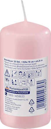 Stumpenkerze rosé 100/50 Profissimo