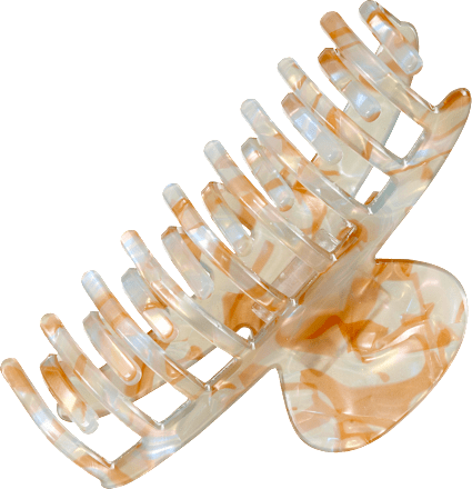 Haarklammer Acryl, blau-braun ebelin