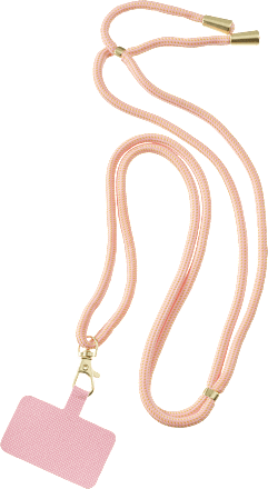 Handykette Textilband, rosa-orange ebelin