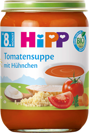 Menü Tomatensuppe mit Hühnchen ab dem 8. Monat HiPP