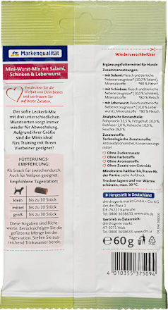 Przysmak dla psa, kiełbaski mini, mix Dein Bestes