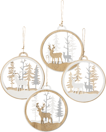 Dekoanhänger Holzscheibe Wald  Dekorieren & Einrichten