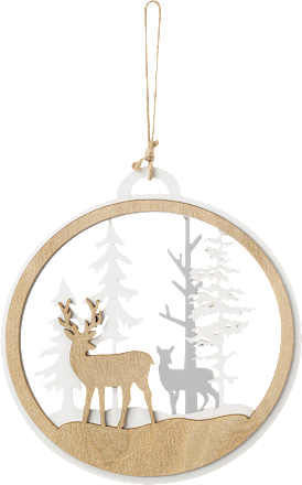 Dekoanhänger Holzscheibe Wald  Dekorieren & Einrichten