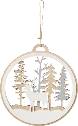 Dekoanhänger Holzscheibe Wald  Dekorieren & Einrichten