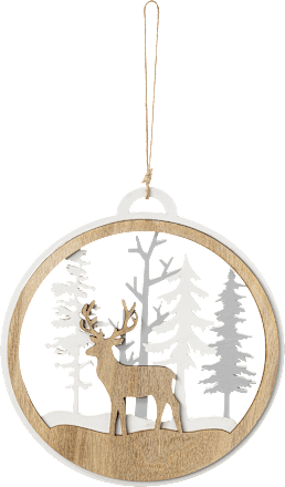 Dekoanhänger Holzscheibe Wald  Dekorieren & Einrichten
